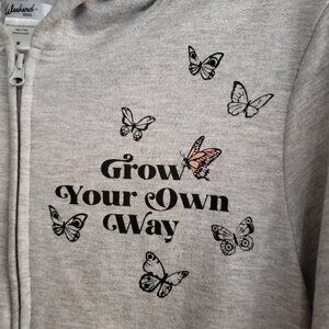 BNWT WEEKEND SOUL lightweight comfy soft zip butterflies grow your own way (M)